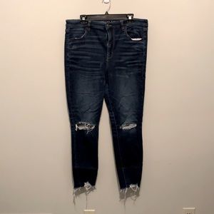 American Eagle destroyed denim jeggings. Sz 16 reg
